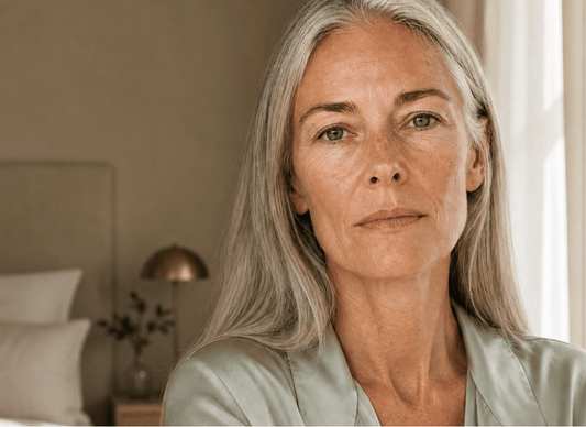 Woman with fine lines and sensitive skin