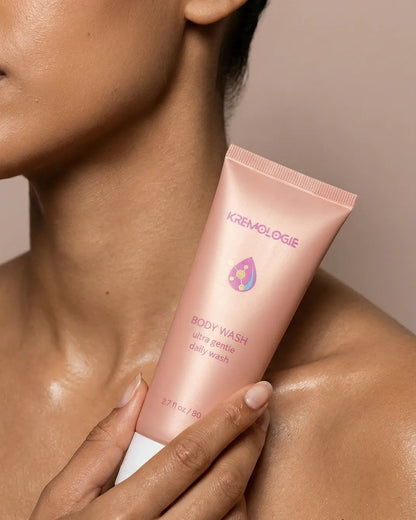 KREMOLOGIE Body WASH For Dry Skin Product over Shoulder