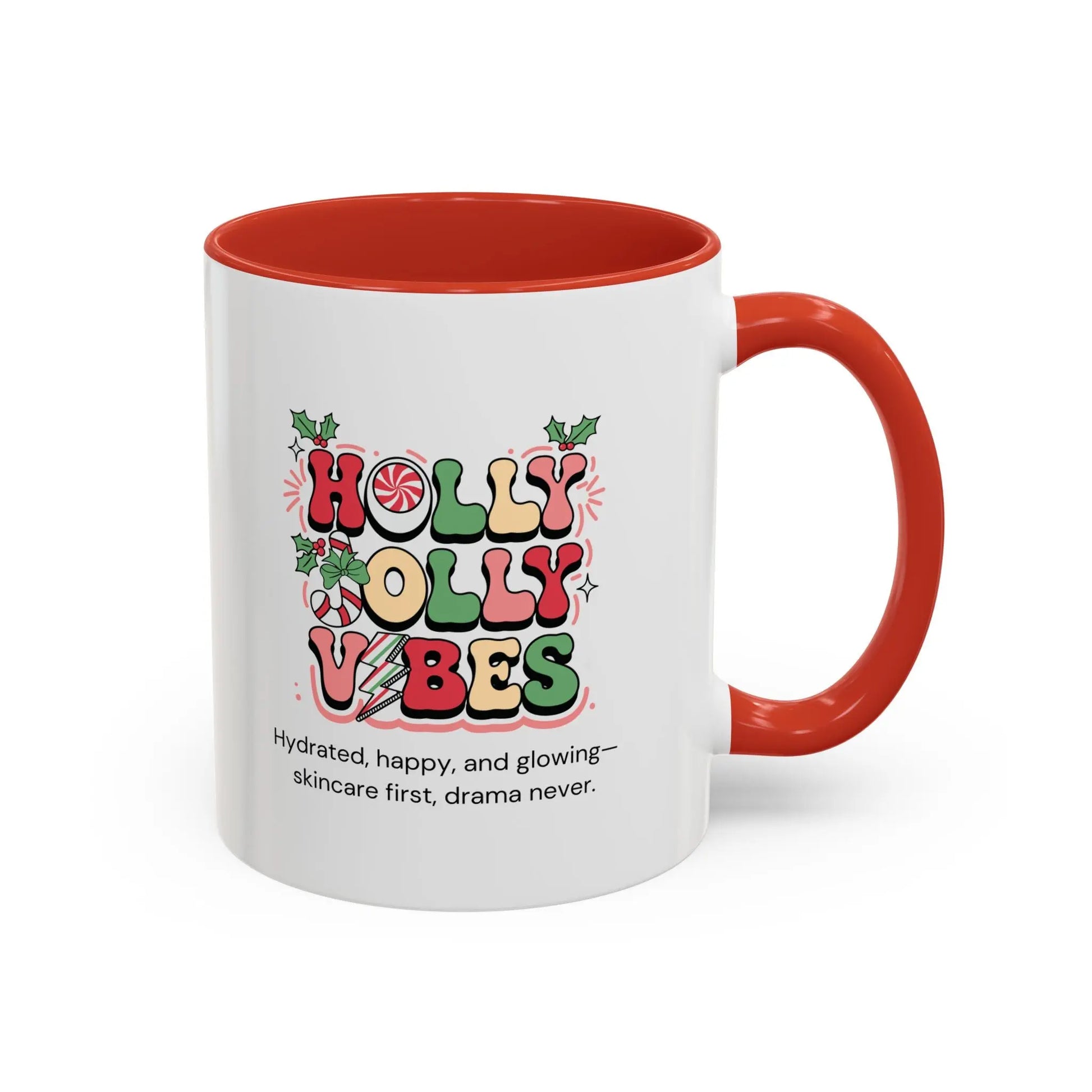 Holly Jolly Vibes Coffee Mug - 11oz Holiday Drinkware KREMOLOGIE