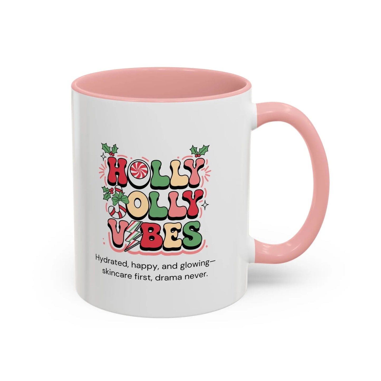 Holly Jolly Vibes Coffee Mug - 11oz Holiday Drinkware KREMOLOGIE