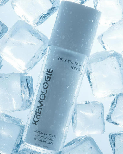 KREMOLOGIE TONER bottle on top of ice