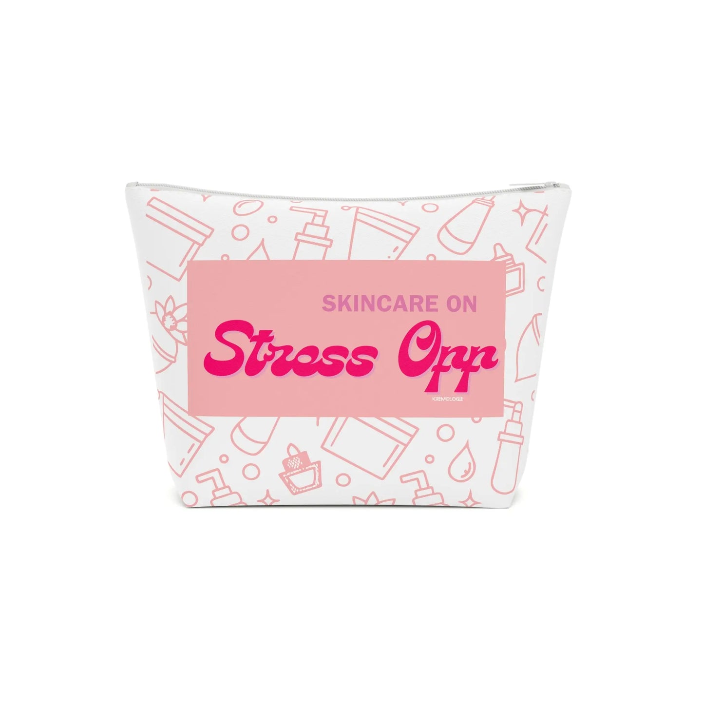 Skincare On Stress Off Cotton Cosmetic Bag - Perfect for Beauty Lovers KREMOLOGIE